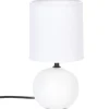 LAMPE CERAMIQUE MAT BOULE BLANC H.25CM