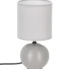 LAMPE CERAMIQUE MAT BOULE GRIS H.25CM