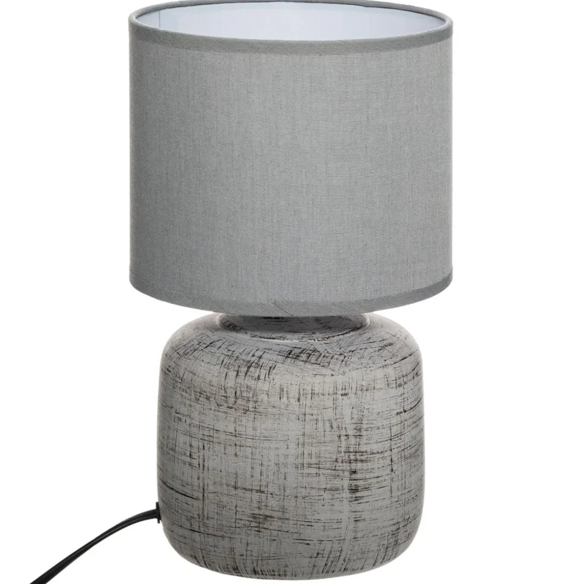 LAMPE CYLD SALTA GRIS H.26.5CM