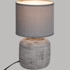 LAMPE CYLD SALTA GRIS H.26.5CM