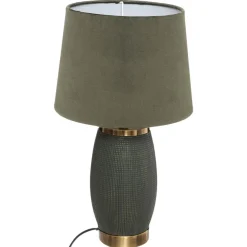 LAMPE CYLD VERT CEDRE SEFA H.43.5CM