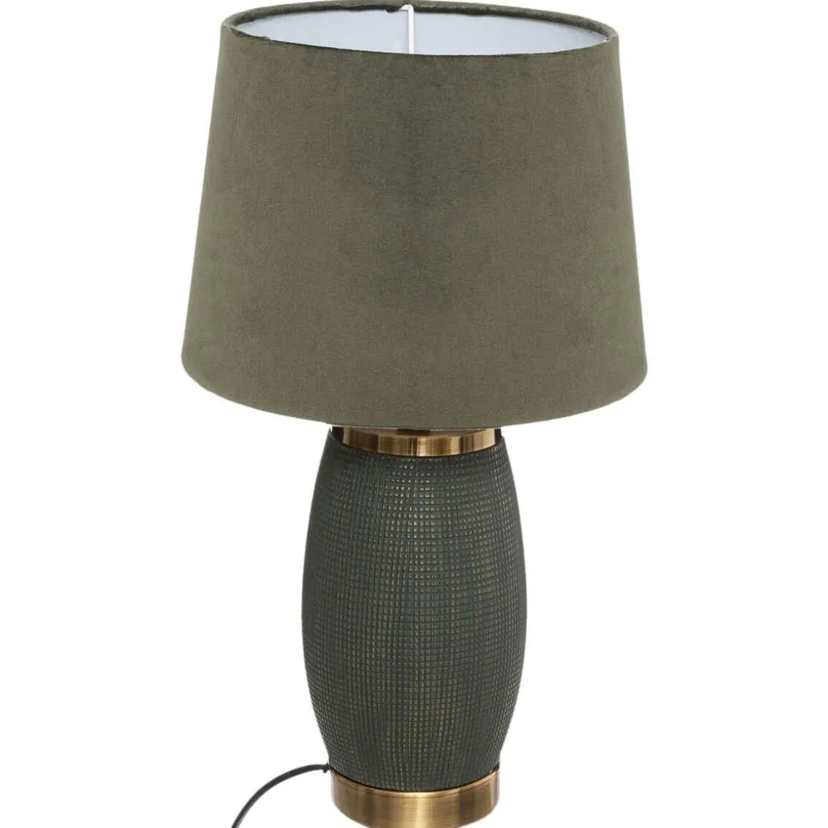 LAMPE CYLD VERT CEDRE SEFA H.43.5CM
