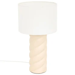 LAMPE CYLINDRE NOLY CERAMIQUE BEIGE H.44CM