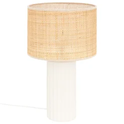 LAMPE CYLINDRE TYLIA CERAMIQUE NATUREL H.47CM