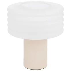 LAMPE CYLINDRE VERRE ASTI ARGILE H.36CM