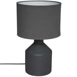 LAMPE CYLINDRE WOND GRIS ARDOISE H.36CM