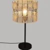 LAMPE DROITE COSY NOIRR NATUREL H.47CM
