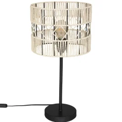 LAMPE DROITE COSY NOIRR NATUREL H.47CM