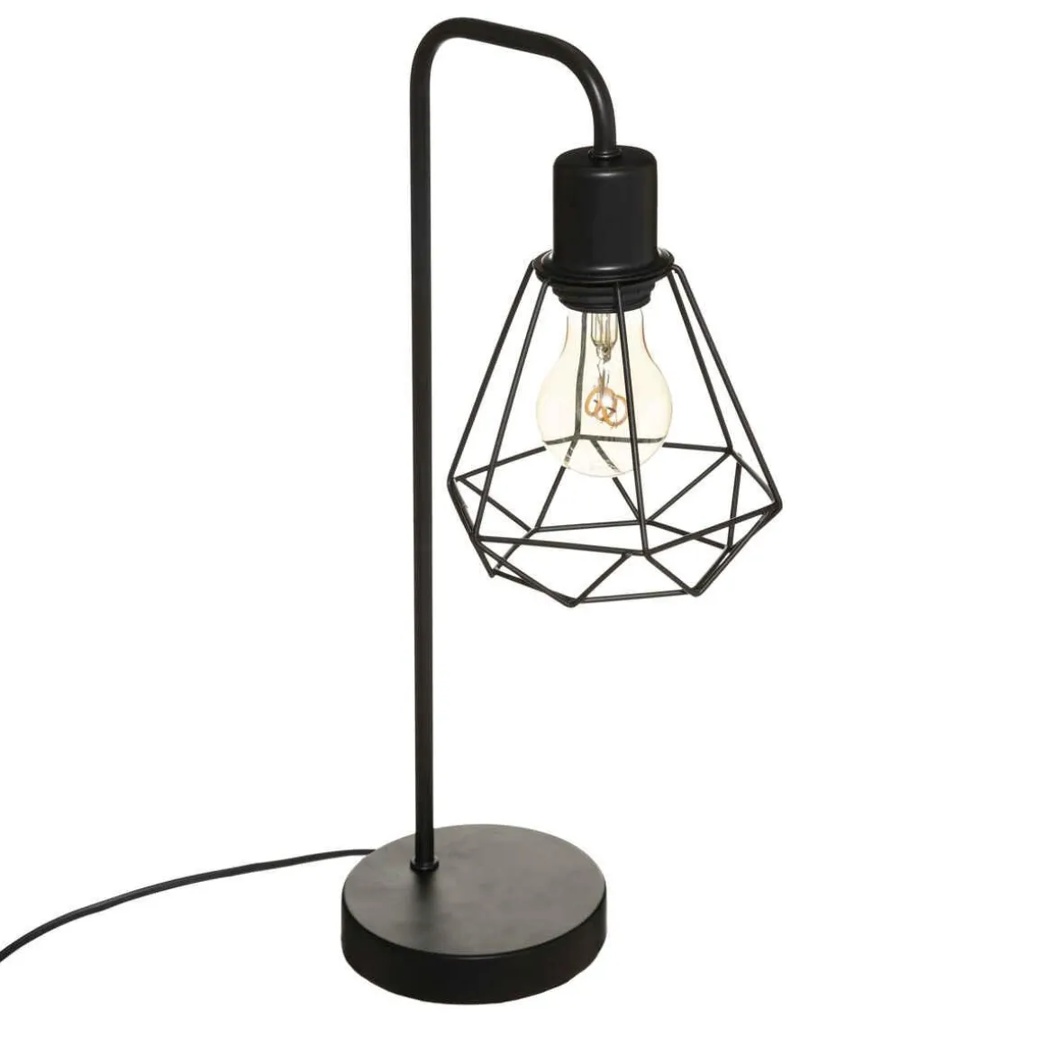 LAMPE DROITE FLAVE NOIR H.46CM
