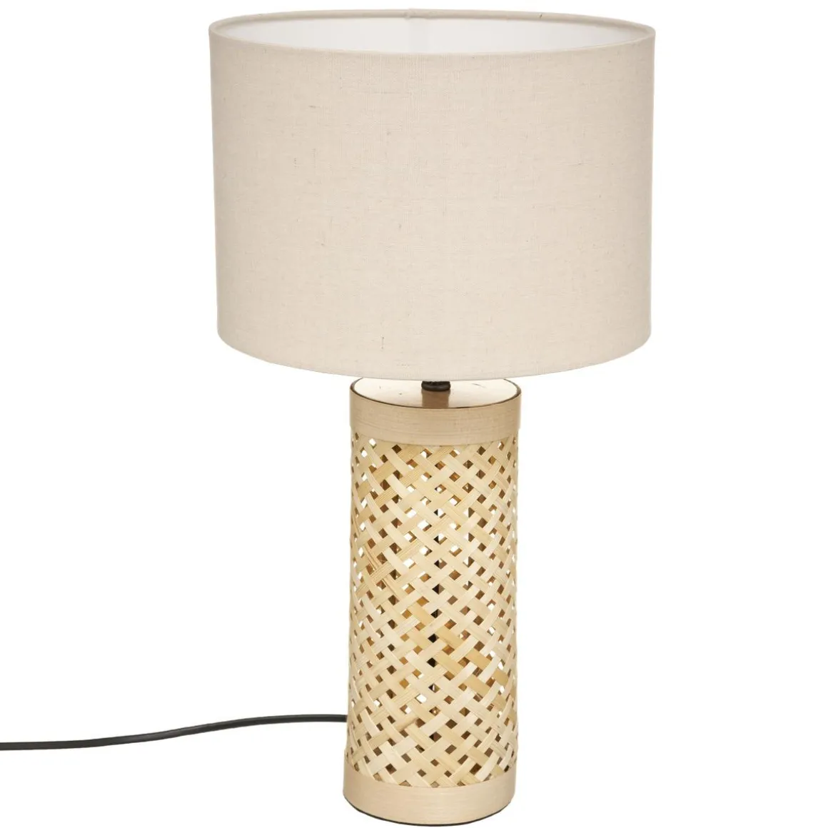 LAMPE DROIT SALMA NATUREL H.47CM