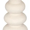 LAMPE 3 GALETS ALITHA BLANC H.42CM