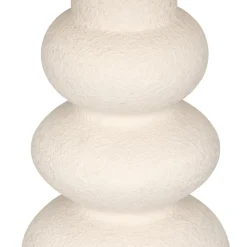 LAMPE 3 GALETS ALITHA BLANC H.42CM