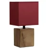 LAMPE JAMEL BORDEAUX H27 L14 P11 CM