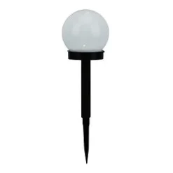 LAMPE 1 LED BLANC SOLAIRE BOULE PLASTIQUE