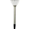 LAMPE 2 LED BLANC SOLAIRE INOX H.36CM