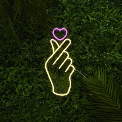 LAMPE LED EFFET NEON SIGNE COEUR USB
