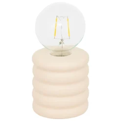 LAMPE LED PERRY CERAMIQUE BEIGE H.18CM