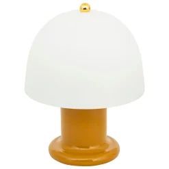 LAMPE LED RICK VERRE JAUNE H.21CM