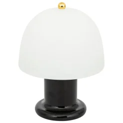 LAMPE LED RICK VERRE NOIR H.21CM