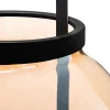 LAMPE LED VERRE AMBRE D.19CM