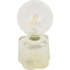 LAMPE LED VERRE FLEUR H.16CM