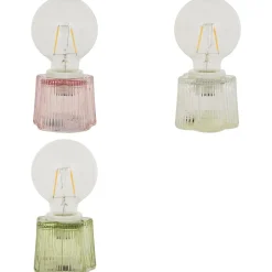 LAMPE LED VERRE FLEUR H.16CM