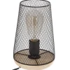 LAMPE METAL BOIS ZELY H.23CM