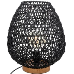 LAMPE METAL ET PAPIER ETEL NOIR H.35.5CM
