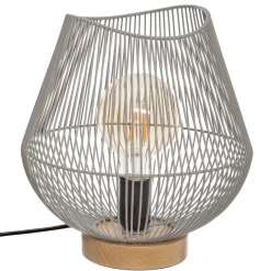 LAMPE METAL FIL GRIS JENA H.28CM