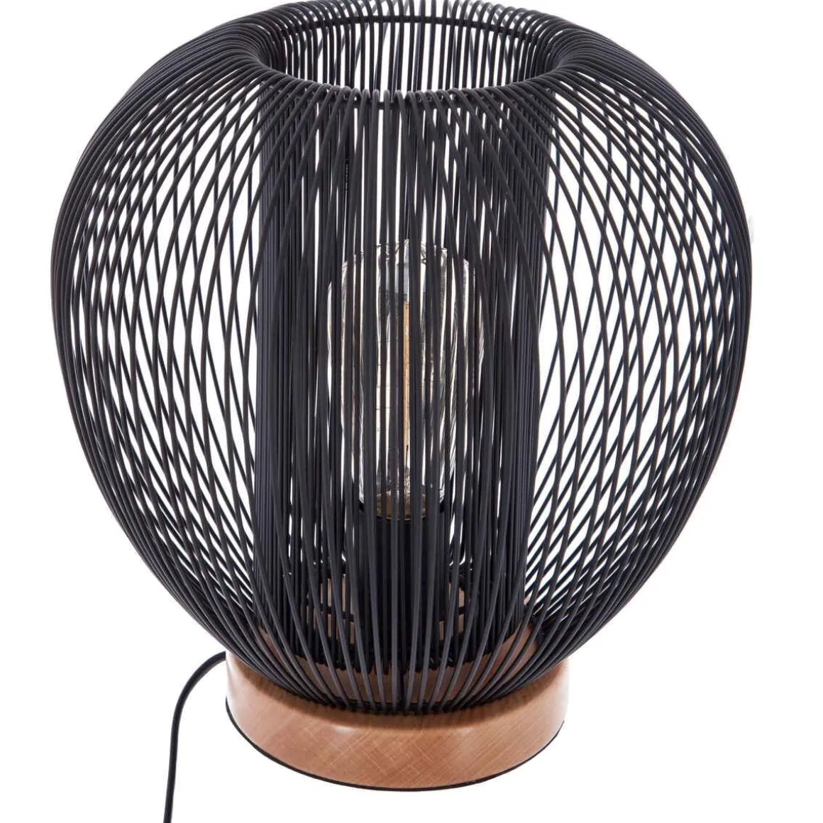 LAMPE METAL FIL NOIR NODA H.27CM
