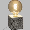 LAMPE SOCLE CARO BLEU H.11CM