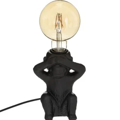 LAMPE SOCLE CERAMIQUE SINGEASS NOIR H.17CM