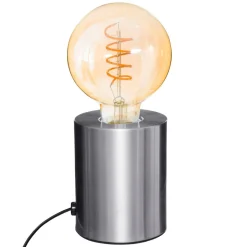 LAMPE SOCLE SABA ARGENT H.10.5CM