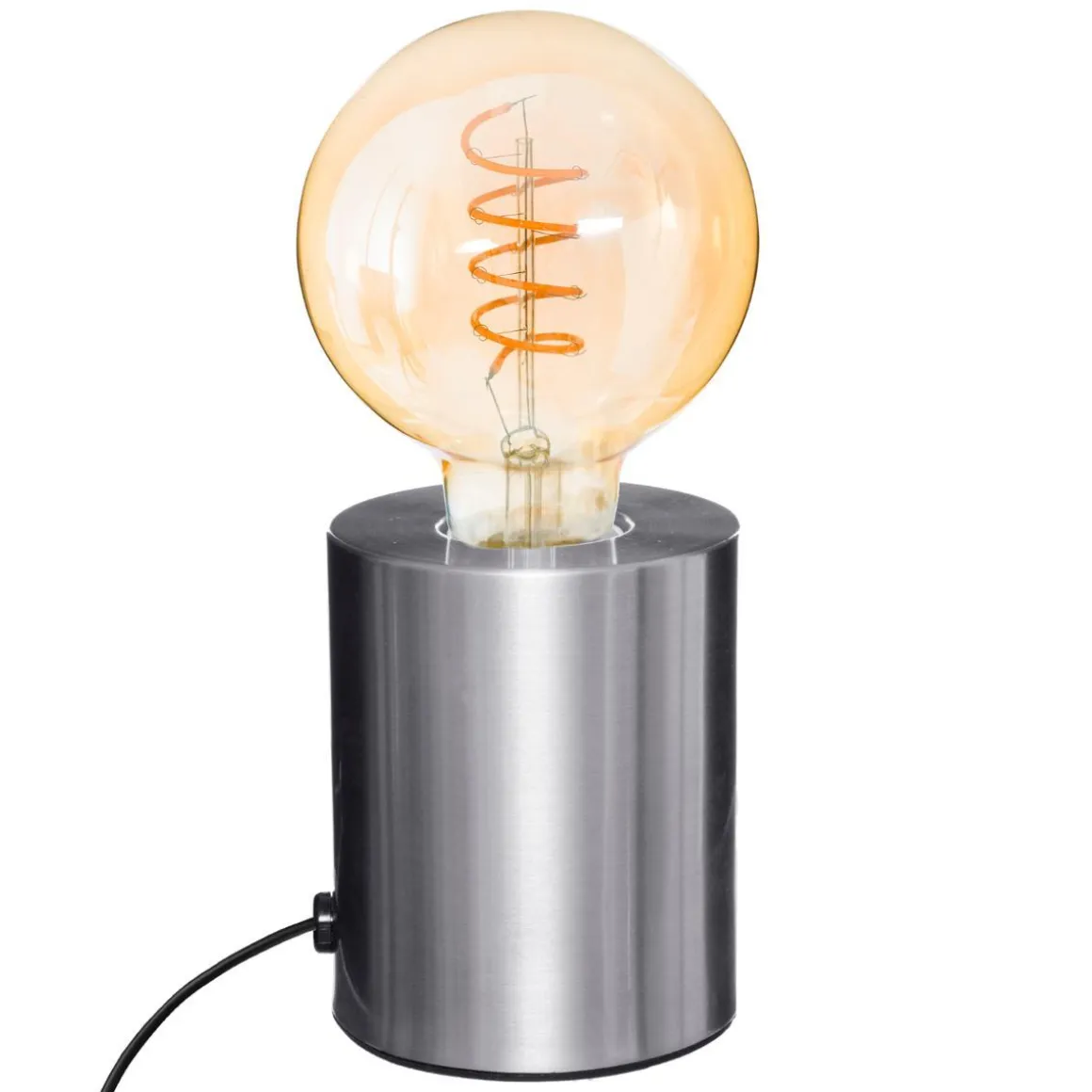 LAMPE SOCLE SABA ARGENT H.10.5CM