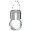 LAMPE SOLAIRE A SUSPENDRE INOX D.6CM