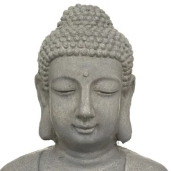 LAMPE SOLAIRE BOUDDHA ARDOISE H.43CM