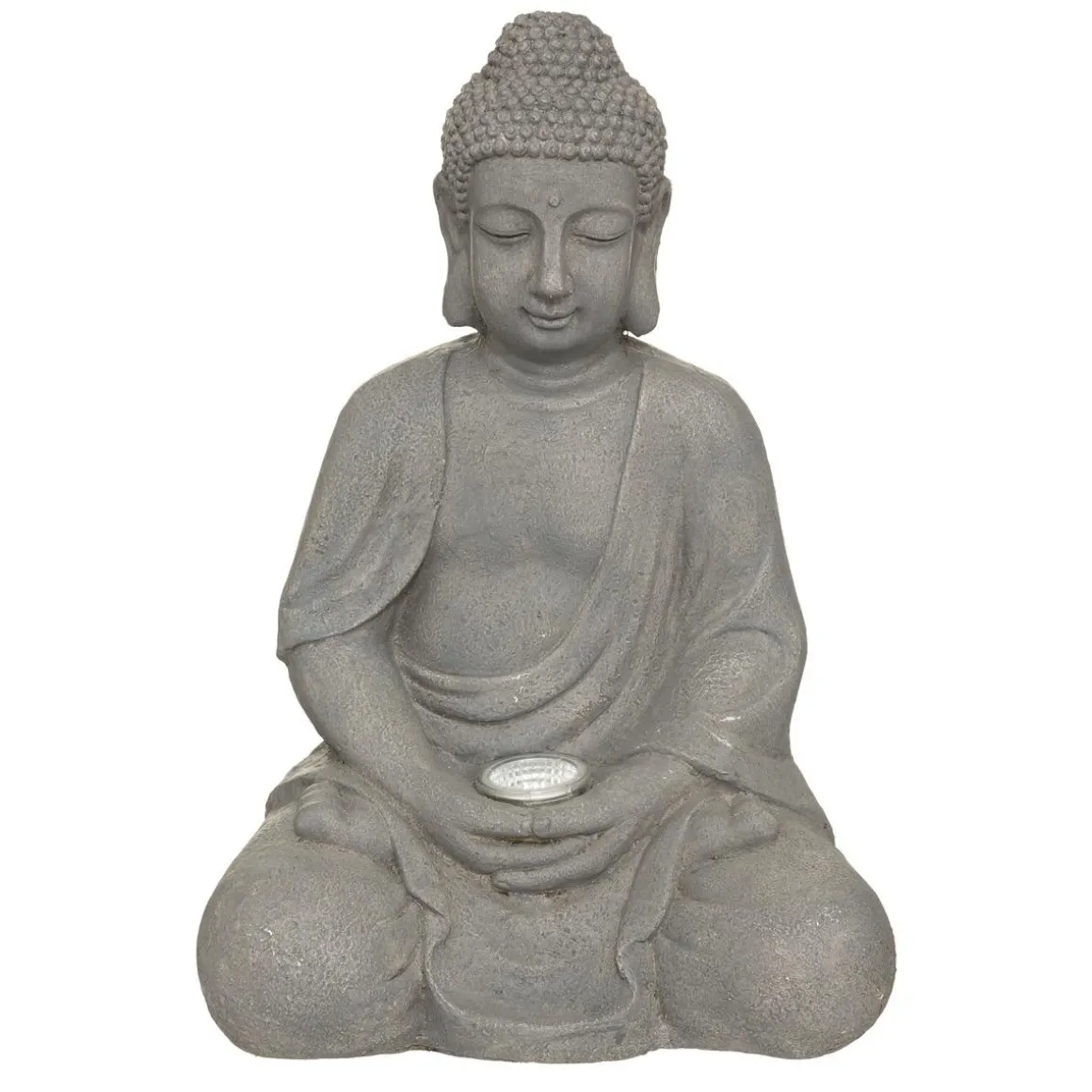 LAMPE SOLAIRE BOUDDHA ARDOISE H.43CM