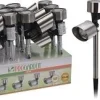 LAMPE SOLAIRE MINI SPOT INOX BLANC CHAUD ON OFF SWITCH