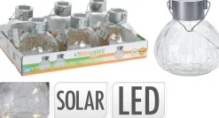 LAMPE SOLAIRE ROND 5 MICROLED BLANC CHAUD 11X11.5CM