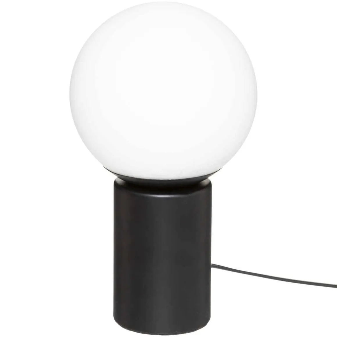 LAMPE TOUCH BOULE LOU NOIR H.26CM