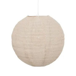 LANTERNE BOULE LIN JORDY BEIGE D.35CM