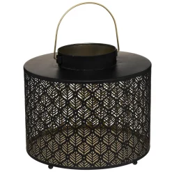 LANTERNE METAL AJOUREE PALM D.25CM