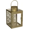 LANTERNE METAL DORE D.10X10X16CM