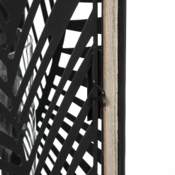 LANTERNE METAL FEUILLE DRISS H.38.5CM
