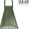 LANTERNE SOLAIRE VERT OLIVE 20X20X23.5CM