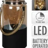 LANTERNE VERRE LED MARRON