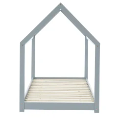 LIT ENFANT CABANE TINY PIN GRIS SOMMIER 90X190CM