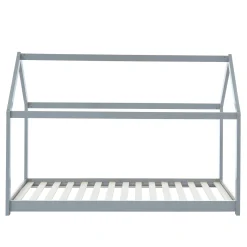 LIT ENFANT CABANE TINY PIN GRIS SOMMIER 90X190CM