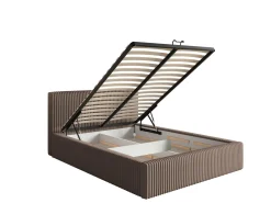 LIT FARESE 160X200CM TAUPE ET SOMMIER TILIA 17