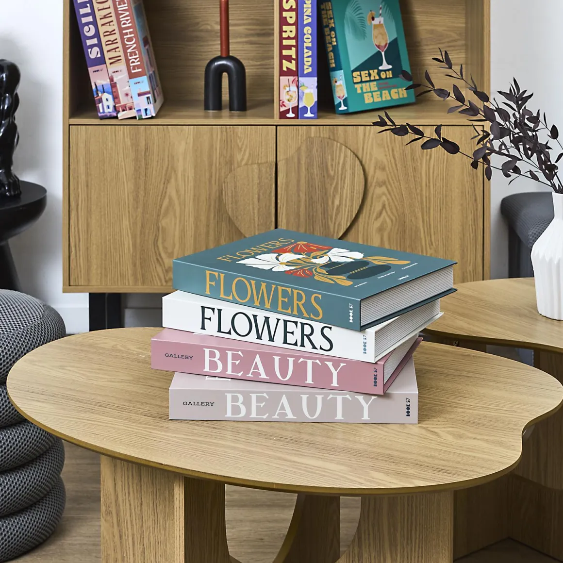 LIVRE RANGEMENT DECO BEAUTY ET FLOWERS 33X25CM